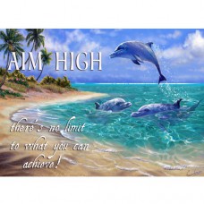 STEVE SUNDRAM GREETING CARD Bahama Dolphins